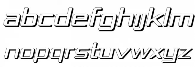 Republika IV Exp - Shadow Italic Polices MAJUSCULES