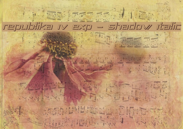 Republika IV Exp - Shadow Italic Font examples