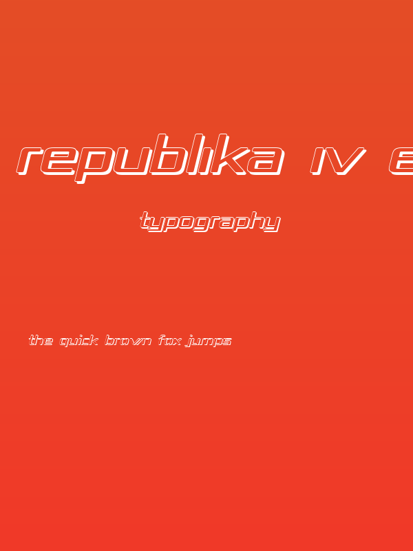 Republika IV Exp - Shadow Italic Poster