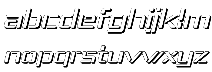 Republika IV Exp - Shadow Italic Font LOWERCASE