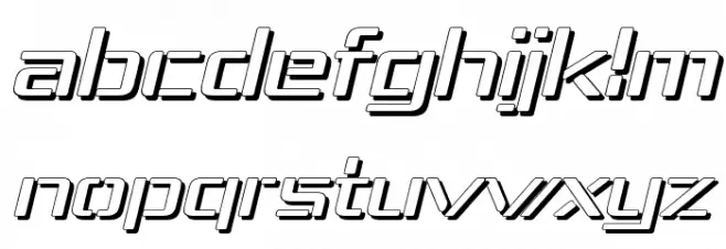 Republika IV Exp - Shadow Italic Caratteri MINUSCOLO