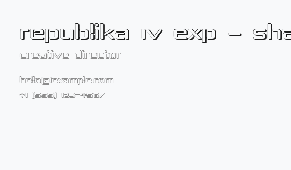Republika IV Exp - Shadow Business Card