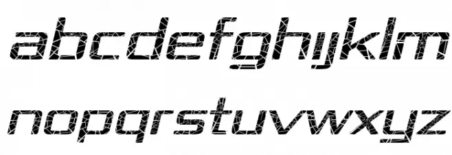 Republika IV Exp - Shatter Italic Schriftart Groß