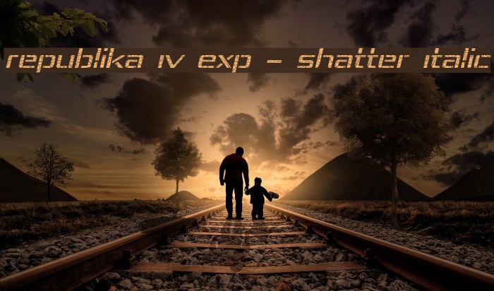 Republika IV Exp - Shatter Italic Font examples
