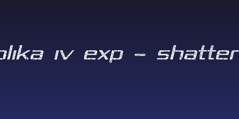 Republika IV Exp - Shatter Italic Social Header