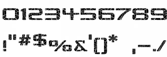 Republika IV Exp - Shatter Font OTHER CHARS