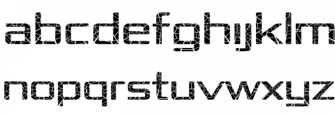 Republika IV Exp - Shatter Schriftart Groß