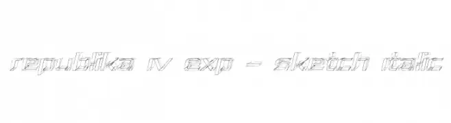 Republika IV Exp - Sketch Italic  Frei Schriftart Herunterladen