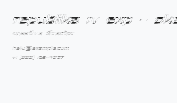 Republika IV Exp - Sketch Italic Business Card