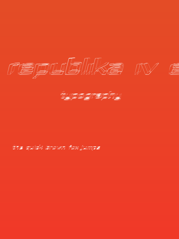 Republika IV Exp - Sketch Italic Poster