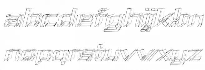 Republika IV Exp - Sketch Italic Caratteri MINUSCOLO