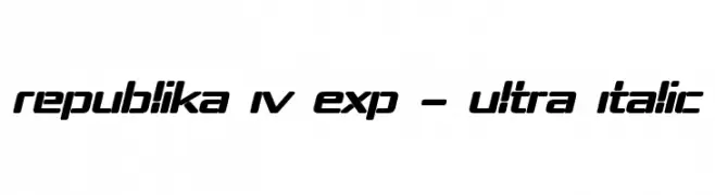 Republika IV Exp - Ultra Italic  Descarca Fonturi Gratis