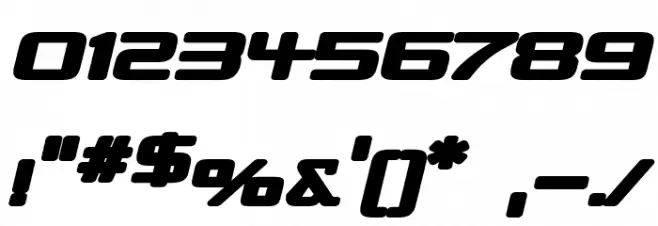 Republika IV Exp - Ultra Italic Font OTHER CHARS