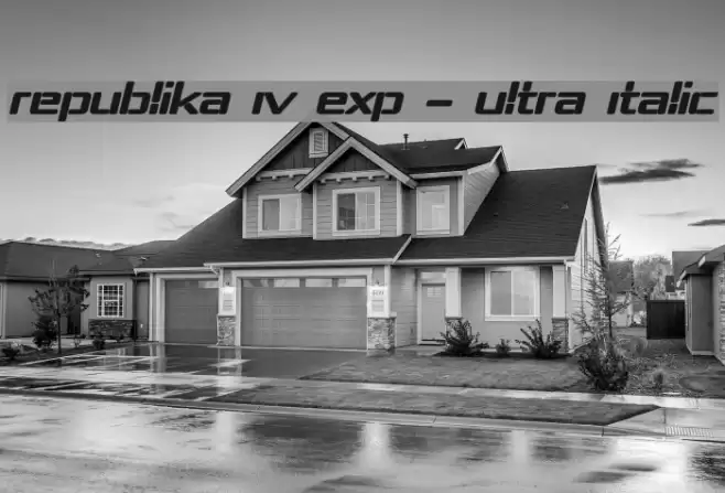 Republika IV Exp - Ultra Italic Font examples