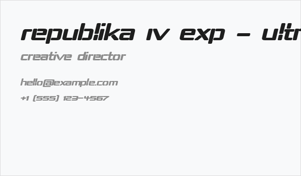 Republika IV Exp - Ultra Italic Business Card