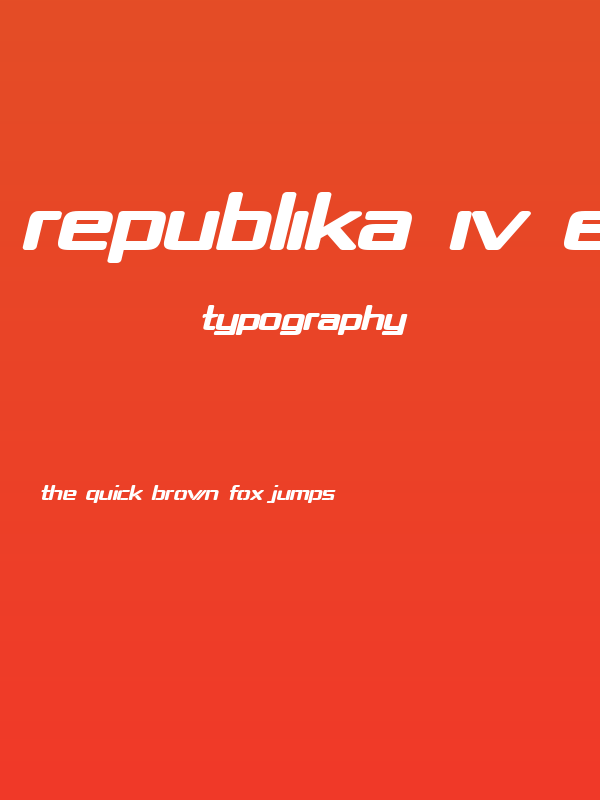 Republika IV Exp - Ultra Italic Poster