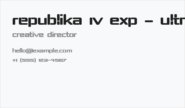 Republika IV Exp - Ultra Business Card