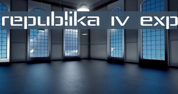 Republika IV Exp Schriftart examples