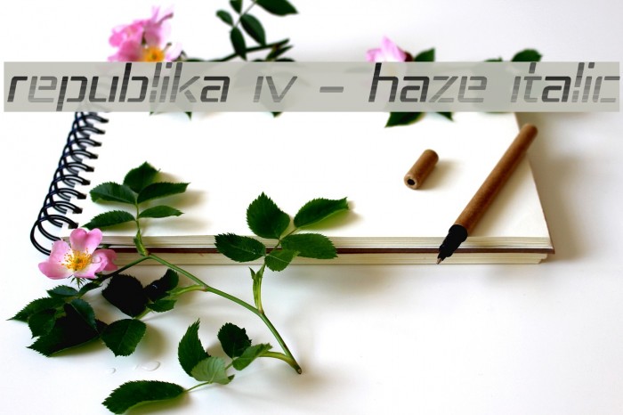 Republika IV - Haze Italic Шрифта examples