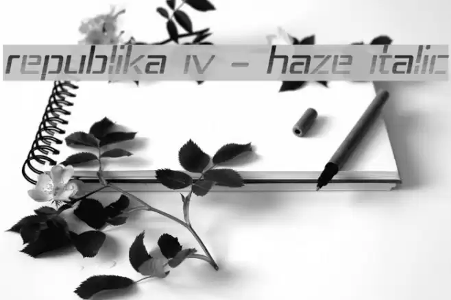 Republika IV - Haze Italic Font examples