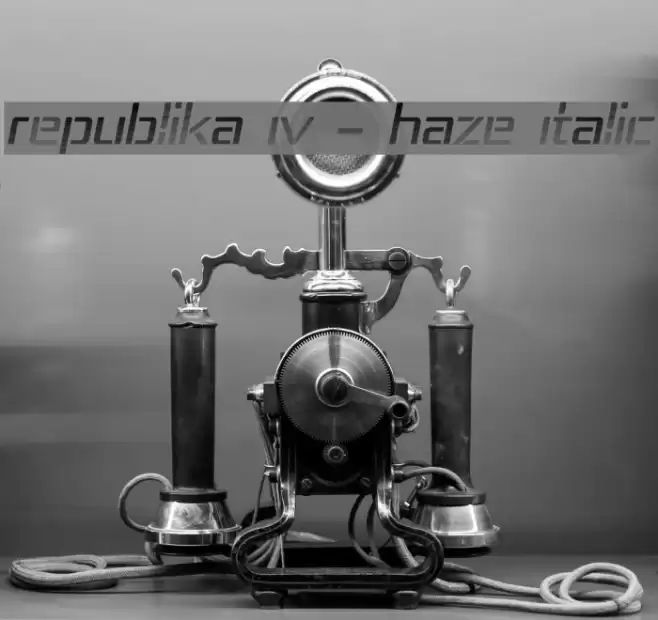 Republika IV - Haze Italic Font examples