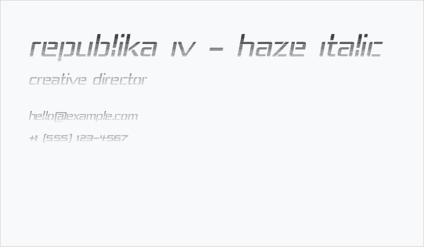 Republika IV - Haze Italic Business Card