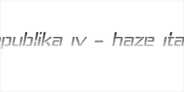 Republika IV - Haze Italic Logo