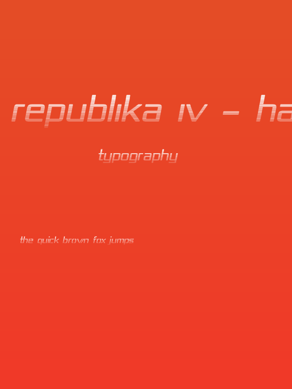 Republika IV - Haze Italic Poster