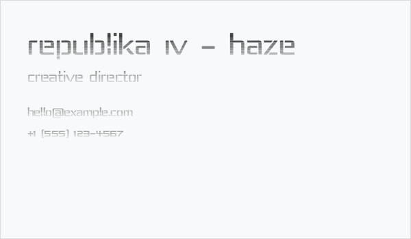 Republika IV - Haze Business Card