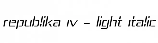 Republika IV - Light Italic  免费字体下载