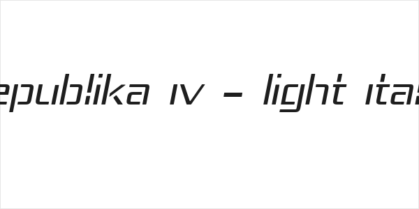 Republika IV - Light Italic Logo