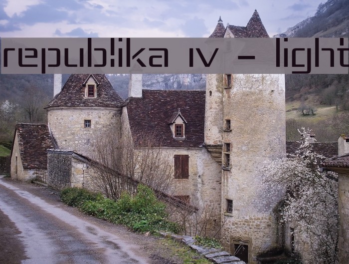 Republika IV - Light Font examples