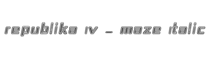 Republika IV - Maze Italic  les polices de caractères gratuit tlcharger