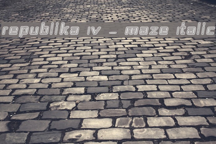 Republika IV - Maze Italic Font examples