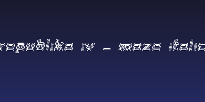 Republika IV - Maze Italic Social Header