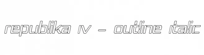 Republika IV - Outline Italic  免费字体下载