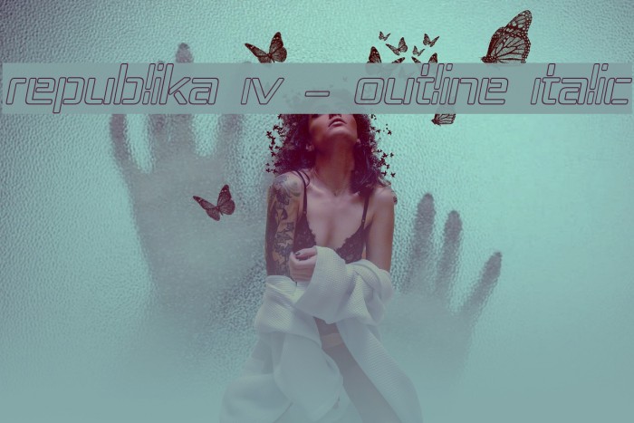Republika IV - Outline Italic Font examples