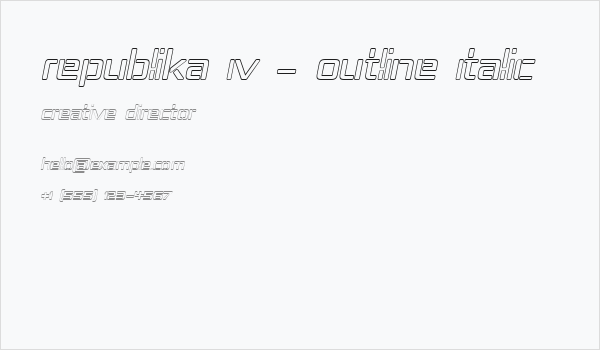 Republika IV - Outline Italic Business Card