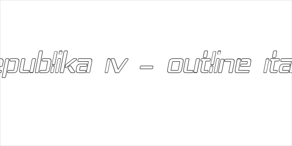 Republika IV - Outline Italic Logo