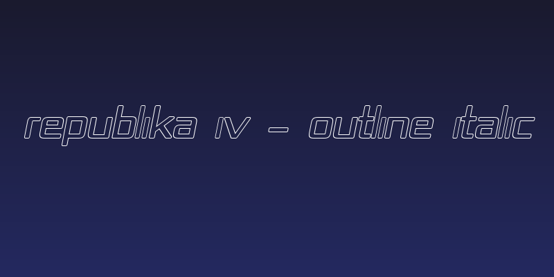 Republika IV - Outline Italic Social Header