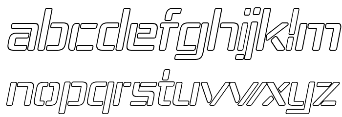 Republika IV - Outline Italic Font LOWERCASE