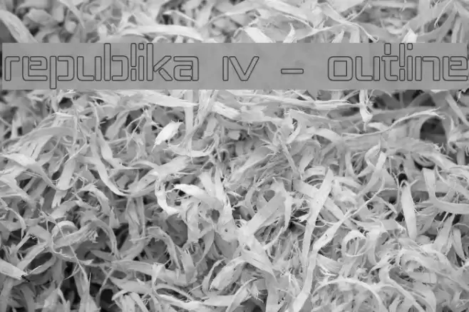 Republika IV - Outline Font examples