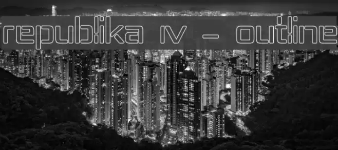 Republika IV - Outline Font examples