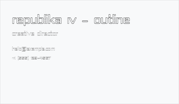 Republika IV - Outline Business Card
