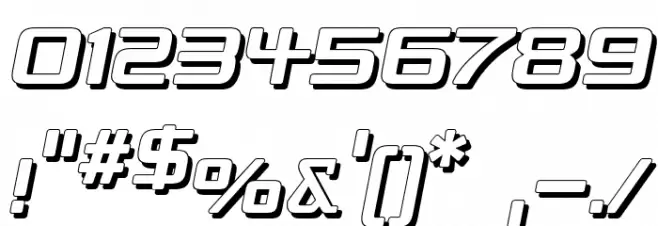 Republika IV - Shadow Italic Font OTHER CHARS