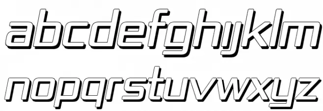 Republika IV - Shadow Italic Fonte MAIÚSCULAS
