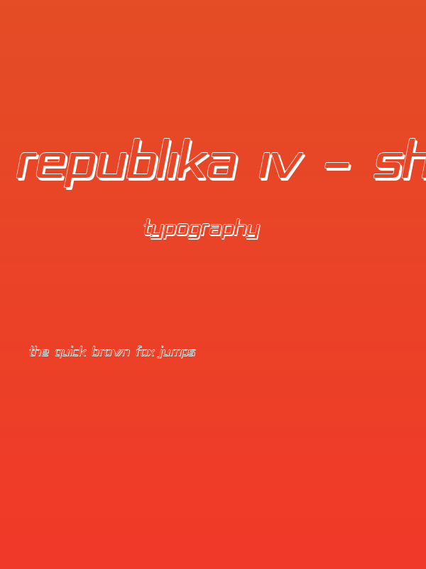 Republika IV - Shadow Italic Poster