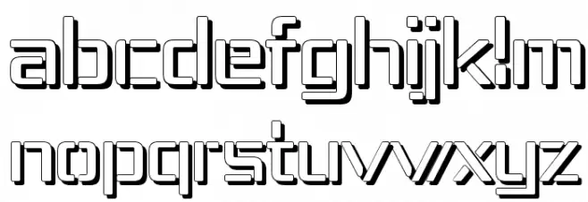 Republika IV - Shadow फ़ॉन्ट लोअरकेस