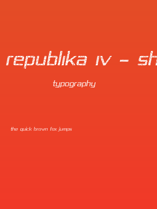Republika IV - Shatter Italic Poster