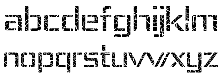 Republika IV - Shatter Font LOWERCASE